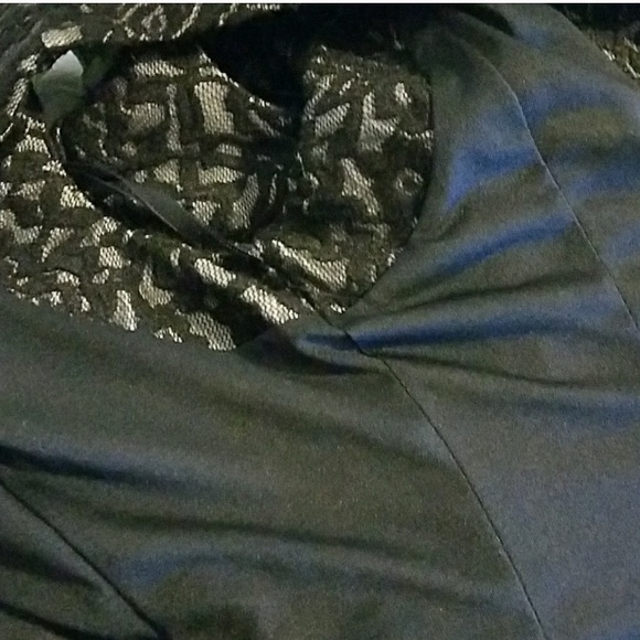 French Connection Black Lace Bardot Dress - Picture 8 of 8